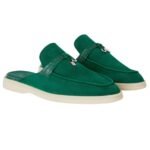LORO PIANA CHARMS WALK BABOUCHE LOAFER BAOBAB GREEN