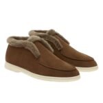 LORO PIANA OPEN WALK ANKLE BOOT TAWNY BARK