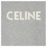 CELINE OVERSIZED SWEATER IN RIBBED WOOL LIGHT GREY