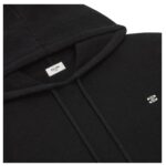 CELINE TRIOMPHE HOODED SWEATER IN CASHMERE WOOL BLACK-OFF WHITE