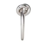 CELINE KNOT RING IN BRASS WITH RHODIUM FINISH