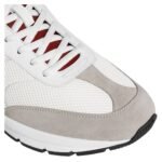 CELINE RUNNER CR 02 LOW LACE UP SNEAKER IN MESH CALFSKIN AND SUEDE CALFSKIN