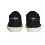 CELINE ALAN AS 01 LOW LACE UP SNEAKER IN CANVAS AND CALFSKIN