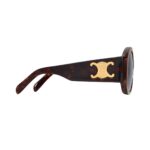 CELINE TRIOMPHE XL 02 SUNGLASSES IN ACETATE RED HAVANA