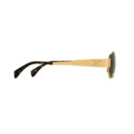 CELINE TRIOMPHE METAL 01 SUNGLASSES IN METAL GOLD-GREEN