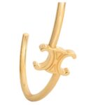 CELINE TRIOMPHE ASYMMETRIC CUFF IN BRASS WITH GOLD FINISH