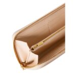 LORO PIANA EXTRA ZIP AROUND PURSE CREAMED HONEY