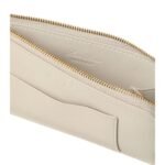 LORO PIANA EXTRA ZIP POUCH LIGHT TRAVERTINE
