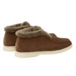 LORO PIANA OPEN WALK ANKLE BOOT TAWNY BARK