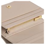 CELINE TRIOMPHE COMPACT WALLET IN SHINY CALFSKIN CAPPUCCINO