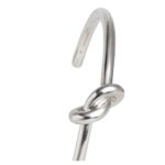 CELINE KNOT EXTRA THIN BRACELET IN BRASS WITH RHODIUM FINISH