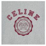CELINE BLASON LOOSE SWEATSHIRT IN COTTON FLEECE GREY MELANGE