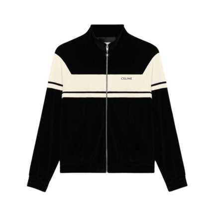 CELINE TRACKSUIT JACKET IN VELVET JERSEY