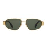 CELINE TRIOMPHE METAL 03 SUNGLASSES IN METAL SILVER-SMOKE