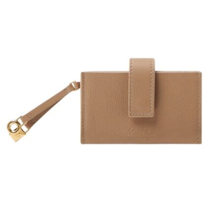 LORO PIANA EXTRA CARD HOLDER LIGHT MASTIC