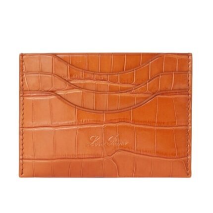 LORO PIANA EXTRA CARD HOLDER WARM TAN