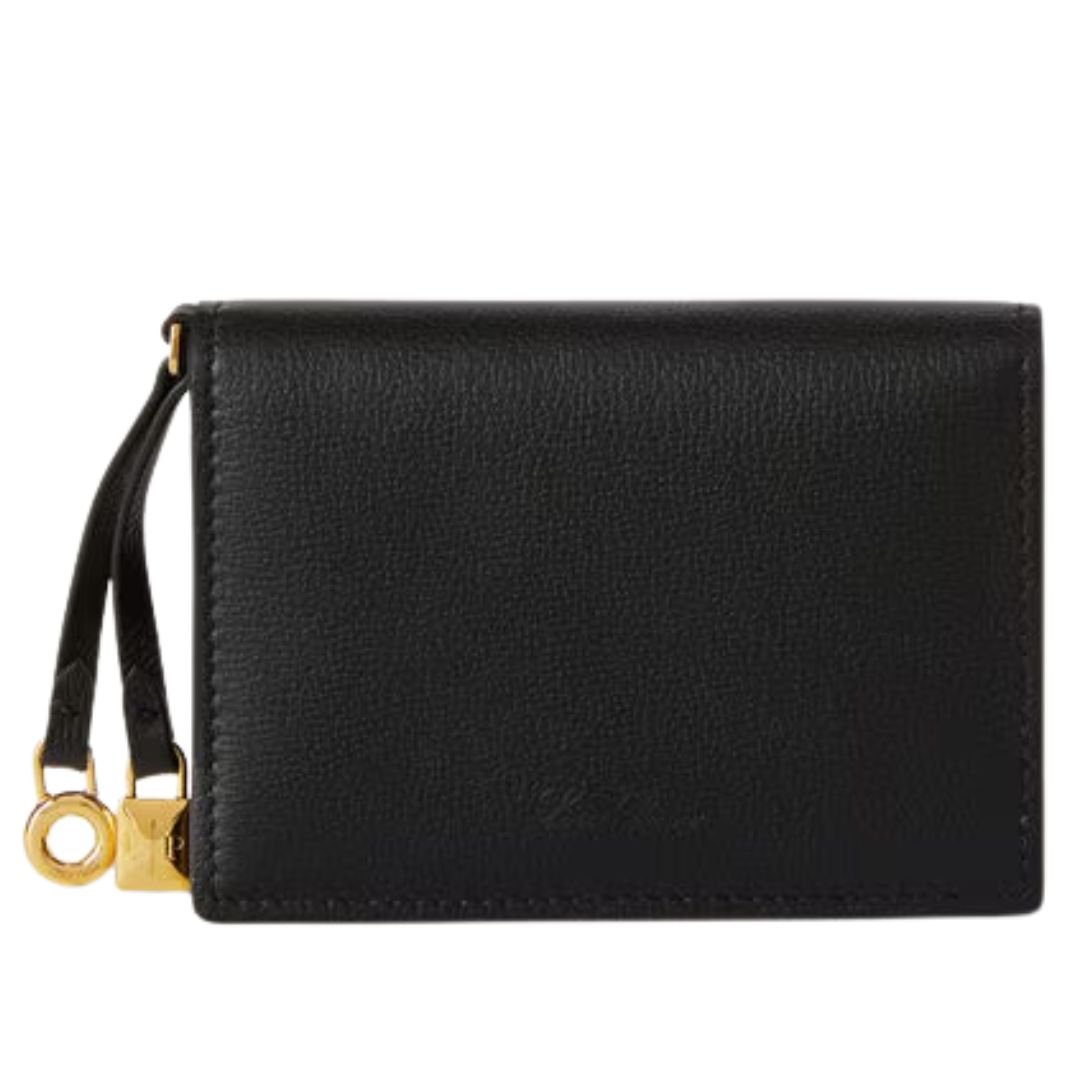 9 LORO PIANA EXTRA BIFOLD CARD HOLDER BLACK