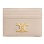 CELINE CARD HOLDER TRIOMPHE IN SHINY CALFSKIN BLACK-BLACK