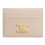 CELINE CARD HOLDER TRIOMPHE IN SHINY CALFSKIN BLACK