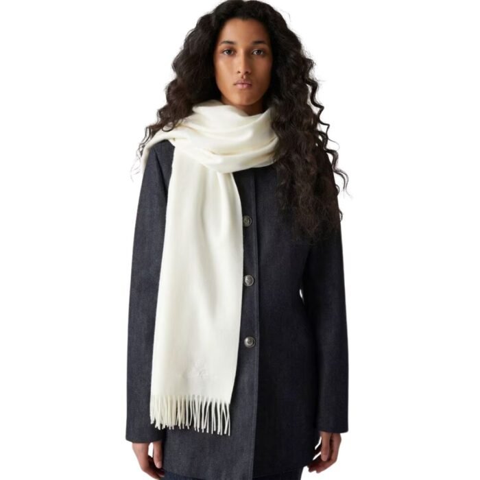 LORO PIANA OPERA STOLE WHITE