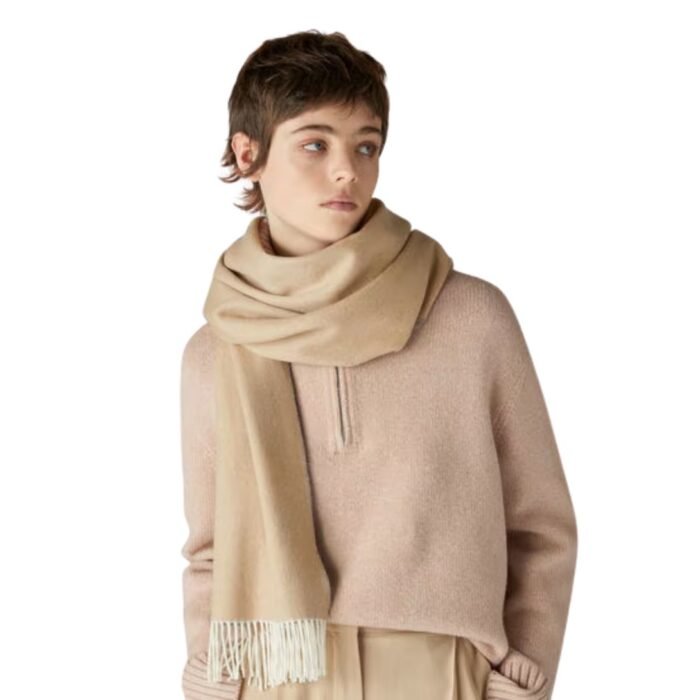 LORO PIANA TWO TONE SCARF CAMEL